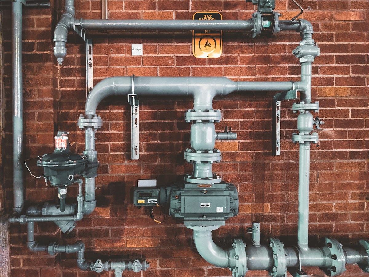 Plumbing work during building construction